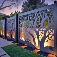 Panneaux modulaires en acier galvanisé pour clôture de jardin décorative, écran de confidentialité en métal découpé au laser sur mesure, pour villa extérieure