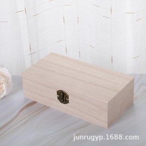 Wooden <b>Storage</b> <b>Box</b> Square Solid Wood Flip Top Office Organizer Desktop <b>Drawer</b> Organizer With Metal Clasp For General Packaging - Product Image 5