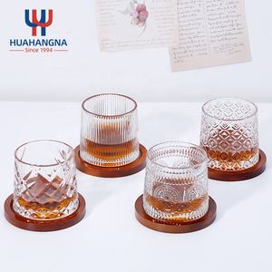 Premium 9 OZ Scotch Old Fashioned Crystal Cocktail Fondo esférico transparente Característica giratoria para Bourbon Rum Bar <span class=keywords><strong>Whisky</strong></span> - Product Image 1