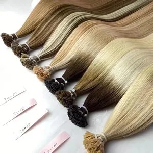 Luxus flache Spitze Haarverlängerungen menschliches Haar natürliche Keratin-Spitze menschliche Haarverlängerungen
