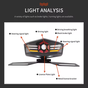 Feu de Signalisation pour Moto, Feu Stop et Frein, 12V <span class=keywords><strong>LED</strong></span>, Feux Arrière <span class=keywords><strong>Clignotant</strong></span> pour Honda <span class=keywords><strong>Harley</strong></span> - Product Image 3