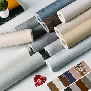 Giấy dán tường PVC trơn, chất liệu vinyl, vân nổi, màu trơn, giấy dán tường 3D, dán liền, dễ bóc - Product Image 3