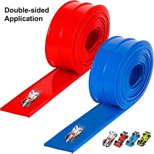 Pista da Corsa Flessibile in PVC 15 Piedi con Auto in Plastica e Ventose, Arrotolabile e Portatile, Pista Fai-da-Te - Product Image 3