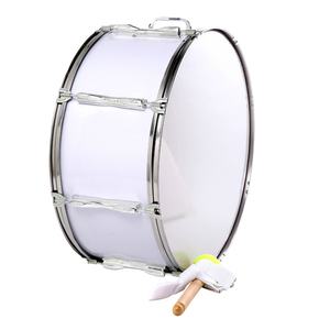 Anneau de pression en acier blanc de 22 pouces fanfare grand tambour brigade tambour jeune pionnier western - Product Image 2