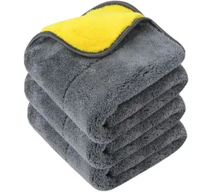 Hot Sale Quick-Dry Long And Short Pile Auto Detailing Polishing Buffing Cleaning Cloth 40*40CM Microfiber Car Wash Towel