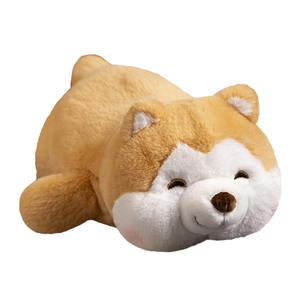 Dudu Q versión Shiba Inu Husky juguete de peluche conjunto mentira perro muñeca PP algodón para Amazon transfronterizo venta al por mayor bajo MOQ caja de embalaje - Product Image 5