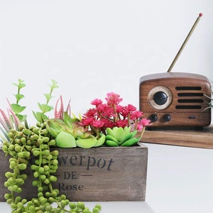 Lukcywind Vintage casale rettangolare in legno <span class=keywords><strong>succulente</strong></span> vasi in legno fioriera per centrotavola, panca fiocchi, piante grasse <span class=keywords><strong>giardino</strong></span> - Product Image 4
