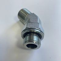 Adaptateur hydraulique réglable à joint torique, coudé à 45 degrés, 1BG4, raccord mâle BSPP 60° conique vers mâle BSP, fourni directement par l'usine de Zhuji