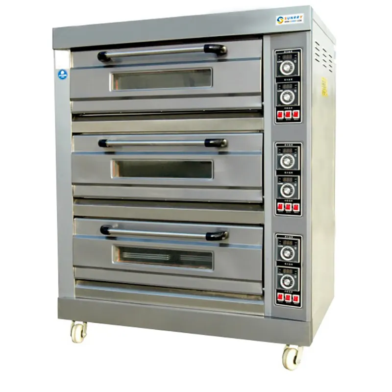 Gewerblicher Industrie ofen Bäckerei Brot backofen 3 Deck 6 Tabletts Pizza ofen zu verkaufen