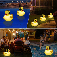 Meilleure vente piscine jardin arrière-cour étang fête festival extérieur IP68 étanche LED RGB canard gonflable solaire flottant piscine lumière