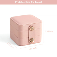 Boîte de rangement portable pour bijoux, boîte à bijoux multi-couches avec boîte de rangement pour bagues, organisateur de colliers et organisateur de bracelets