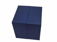 Boîte cadeau rigide écologique haut de gamme imprimée, à double porte, avec fermeture magnétique, finition mate, logo personnalisé en relief