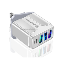 3USB1C Chargeur de téléphone portable QC3.0 5V9V12V Chargeur mural de téléphone portable USB 10W Quick Charge Universal Travel Charger