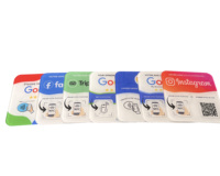 Placas NFC para Instagram, Código QR Dinámico Personalizable, Logotipo, Placa NFC de Acrílico PVC, Soporte NFC, Placa NFC para Reseñas de Google