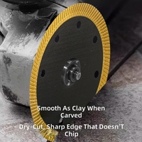 Lame de scie diamantée sinterisée de 43 pouces avec revêtement CrN, design à bord ondulé pour meuleuse d'angle, disque de coupe pour carreaux de céramique de 110 mm - Non