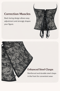 omen's Vintage Floral Jacquard Bustier Corset Sweetheart Neck Strapless Waist <strong>Trainer</strong> Body Shaper for Party Wedding <strong>Prom</strong> OEM/ODM - Product Image 4