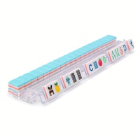 Ensemble de Mahjong de luxe en acrylique personnalisé de Singapour Malaisie Jeu de Mahjong américain fait main en acrylique