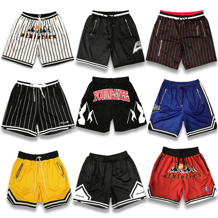 Cheap Custom High Quality Blank Embroidery Logo Basketball Wear Mens Fashion Mesh Basketball Shorts
