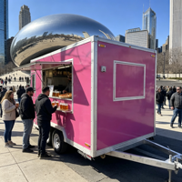 Remorque alimentaire mobile de 13 pieds pour churros, chariot de restauration rapide, kiosque à desserts, remorque de rue, chariot à glaces