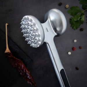 <b>Meat</b> Tenderizers Hammer with Comfortable-Grip Handle Dual-side Mallet Heavy Duty Pounder for Tenderizing Steak - Product Image 1