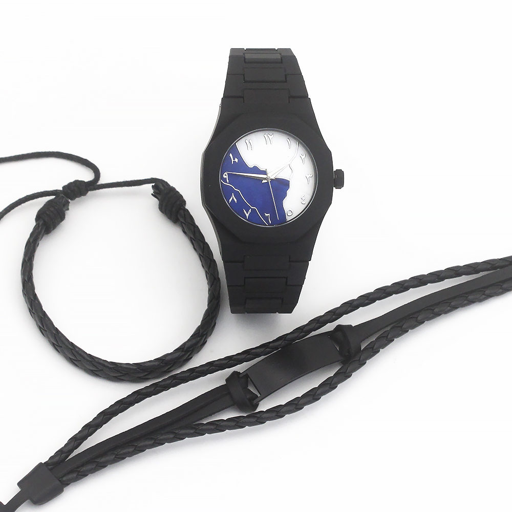 Montre + bracelet noir
