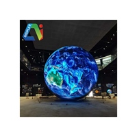Écran lumineux sphérique à LED personnalisé Sphère vidéo à LED P2 pour intérieur, événements ronds incurvés flexibles et intelligents