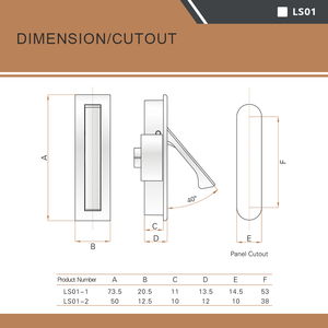 Zinc Alloy Hidden Conceal <strong>Small</strong> Distribution Box <strong>Door</strong> <strong>Handle</strong> - Product Image 5