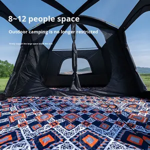<span class=keywords><strong>Tente</strong></span> familiale imperméable en tissu Oxford pour 5, 8 ou 12 personnes, avec deux chambres et un séjour, pour le camping en plein air, quantité minimale de commande faible, personnalisable. - Product Image 4
