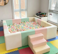 Château gonflable personnalisé en pastel, équipement de jeu souple, piscine à balles blanche, toboggan pour tout-petits, aire de jeux intérieure pour fêtes et maison