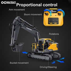 Simulazione 1:16 telecomando lega grande escavatore giocattoli camion impostato per bambini - Product Image 6