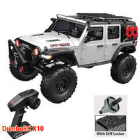 HB Toys RTR R1011/R1012/13/14 1/10 2.4G 4WD Coche RC Todoterreno Rock Crawler RUBICON con Luces LED, Camión de Escalada, Modelos de Vehículos de Juguete