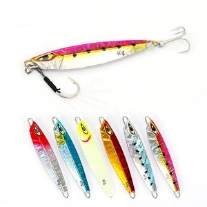 Leurre de pêche <span class=keywords><strong>Daiwa</strong></span> Samurai en acier inoxydable pour jigging - 20g 7.5cm PH Rose Iwashi, leurre dur coulant avec hameçons pour saumon et poisson-chat - Product Image 1