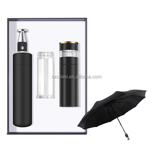 Chimi <strong>Unique</strong> Product <strong>Ideas</strong> Double Wall Glass Vacuum Cup and Umbrella for Businessmen Officers New Year Valentine Christmas <strong>Gifts</strong> - Product Image 3