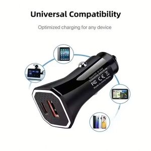 ที่ชาร์จในรถยนต์แบบเร็ว USB A+C รองรับการชาร์จเร็ว Type C PD สำหรับโทรศัพท์รุ่น 16 15 14 13 12 11 Pro Max - Product Image 5