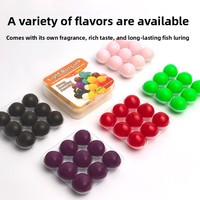 Perles flottantes en acier inoxydable de 18 mm, pack de boîtes de pêche, leurres souples bioniques flottants pour carpe, aux couleurs Myrtille, Mangue, Violet