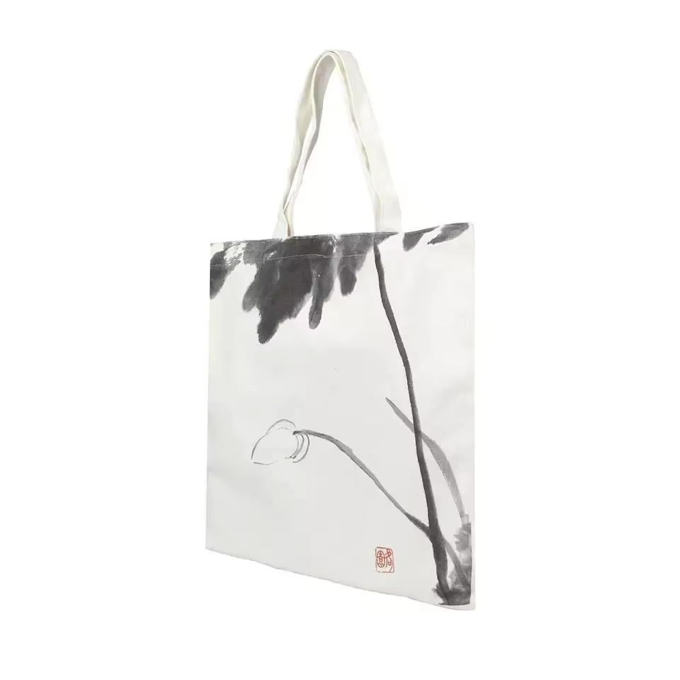 Custom promotional cheap tote high quality organic printed cotton bags
