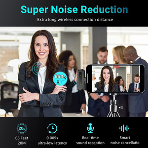 Draadloze microfoons Lavalier microfoon draadloos USB C Lavalier Microphone không dây Mini Mic cho Type-C Android điện thoại - Product Image 4