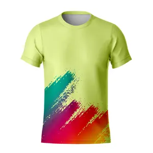 Hiçbir MOQ hızlı kuru Fit promosyon özel 100% Polyester maraton spor koşu boya süblimasyon spor spor T shirt