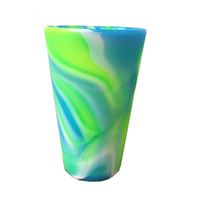 Gobelet à boisson incassable de 16 oz avec logo personnalisé, tasse à bière réutilisable, verre à bière droit en silicone pour événements