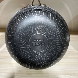 <span class=keywords><strong>Wok</strong></span> de Acero Inoxidable 316 Antiadherente de Doble Cara <span class=keywords><strong>con</strong></span> Diseño de Panal para Cocina Casera - Product Image 2