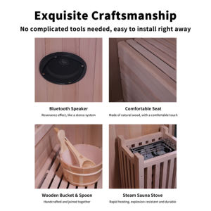 ห้องซาวน่าไม้สนซีดาร์แดง YEETE ขายส่งยอดนิยม - โรงงานผลิตโดยตรงสำหรับใช้ในเชิงพาณิชย์และที่บ้าน ห้องอบไอน้ำแห้งแบบวิลล่า - Product Image 3