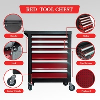 Chariot à outils roulant à 6 tiroirs personnalisable bleu, robuste, en métal, armoire de rangement, résistant à la poussière, pour garage, atelier, OEM ODM