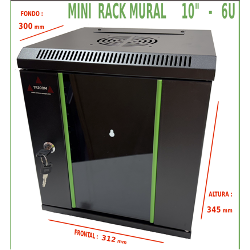 Mini Rack Murale 10U 6U Armadio di Rete a Parete - Product Image 1