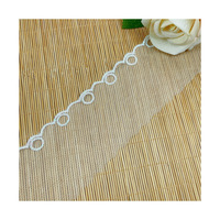 LEIXUSI 5,5 cm Dentelle en maille ondulée blanche, Bande de dentelle décorative pour poignets, vêtements pour enfants, textile de maison et projets DIY faits main en gros