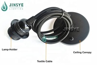 CE UsUL E26 E27, enchufe fenólico negro, lámpara colgante, Kit de luz colgante para iluminación de araña