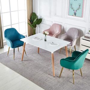 Juego de Comedor de Diseño Moderno y Lujoso, Estilo Nórdico, Mesa de Comedor Rectangular Blanca Italiana con Cubierta de Mármol MDF para Restaurante - Product Image 4