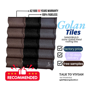 Azulejos de techo de metal recubiertos de piedra del Golán clásico Diseño tradicional Línea de producción de azulejos de techo lisos Techo de África de onda Romana - Product Image 3