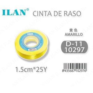 Nastro in raso Ilan 1,5 cm 25y giallo per artigianato e decorazioni - Product Image 2