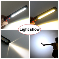 Lampe de travail LED rechargeable ZG/M1008 avec crochet en plastique à 360 degrés et support magnétique IP54 évalué 6500K/3000K garantie de 2 ans