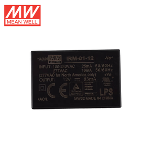 Alimentatore switching originale Mean Well serie <span class=keywords><strong>IRM</strong></span>-01 da 1W con custodia in rete metallica, tensioni di uscita 3.3V/5V/9V/12V/15V/24V - Product Image 1